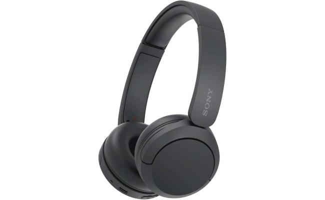 Sony CH520 Wireless Headphones, Bluetooth 5.2, 2.4GHz Band Frequency, Up to 40 Hours Continuous Communications, Up to 3 Hours Charing Time, Black